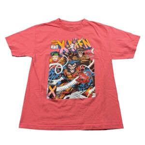 Marvel X-Men‎ Graphic T-Shirt Pink Cotton Comic Print Tee Size Large
